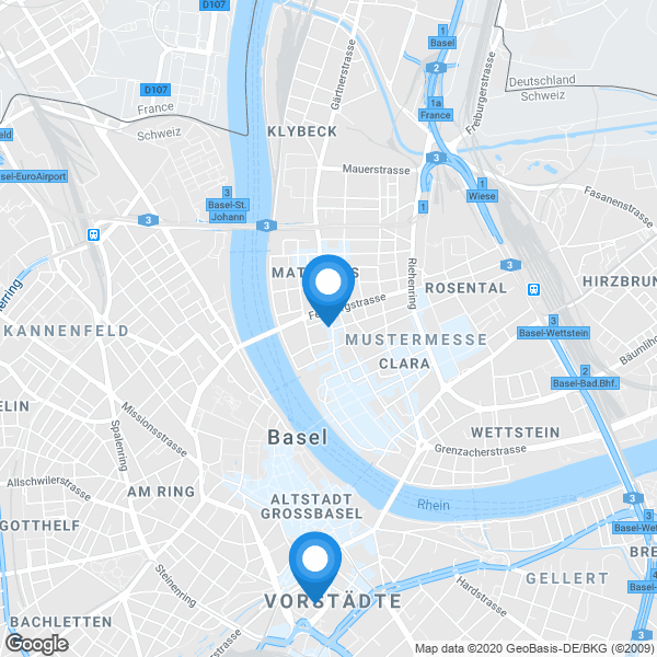 Karte zum Lagerraum Basel